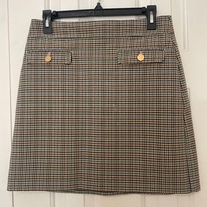 LOFT petite plaid pocket mini skirt